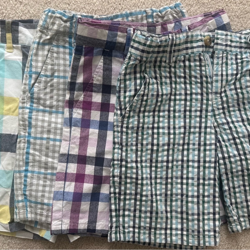 Janie & Jack Boys Size 5 lot of plaid shorts